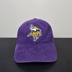 Minnesota Vikings Hat Cap Mens‎ Strap Back Purple Logo Football NFL Team Apparel